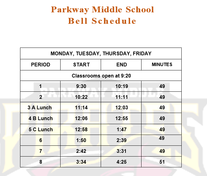 2023-2024 Bell Schedule